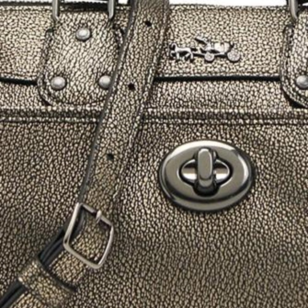 COACH METALLIC  LEATHER RHYDER 24 SATCHEL HANDBAG CROSSBODY DETACHABLE STRAP EUC - Picture 4 of 16